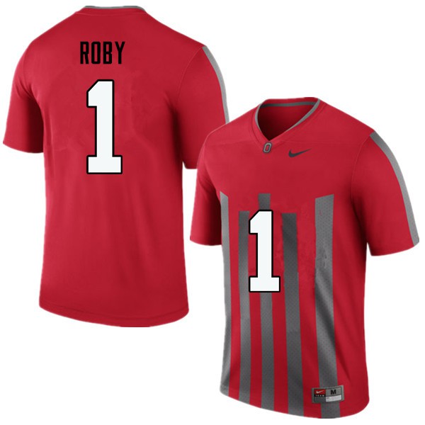 Ohio State Buckeyes #1 Bradley Roby Men Embroidery Jersey Throwback